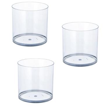 Imagem de Dayaanee Pacote com 3 vasos de acrílico transparente para centros de mesa 15 x 15 cm, vaso de boca larga para flores, decoração de casa, escritório, festa de casamento