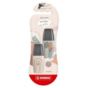 Imagem de Marca Texto - STABILO BOSS ORIGINAL Mini Nature Vibes – Blister com 2 unidades – Beige e Earth Green