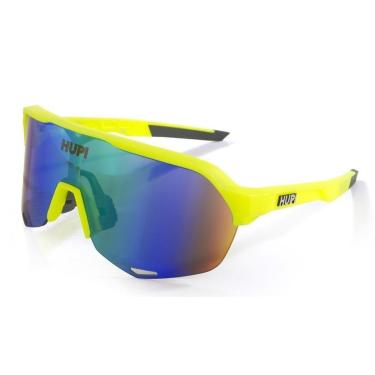 Imagem de Óculos de Sol HUPI Huez Amarelo Neon/Cinza - Lente Azul Espelhado-Unissex