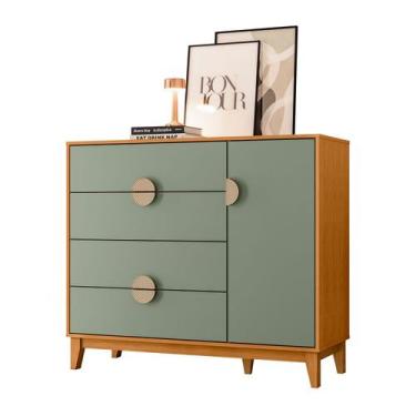 Imagem de Cômoda Sapateira Ipê Cinamomo com Sálvia - Albatroz Móveis