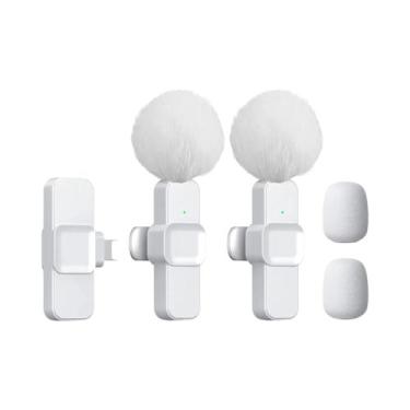 Imagem de Microfone Lavalier Sem Fio Portátil Mini Para iPhone Android PC Câmera