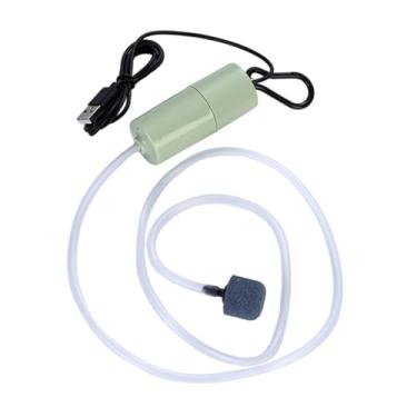 Imagem de KiBcsLic Bomba de ar para aquário, pequena, silenciosa, leve e, aeradora portátil para acessórios de aquário.