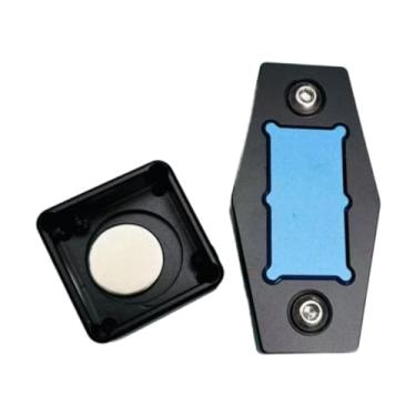 Imagem de YIJU Porta-giz para bilhar, caixa de giz, acessórios esportivos para sinuca, alumínio, portátil, profissional, com clipe, para homens e mulheres, Preto