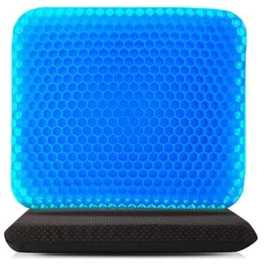 Imagem de MWTOWM Almofada de gelo de verão em gel de favo de mel, almofada para cadeira de escritório, almofada de silicone para assento longo