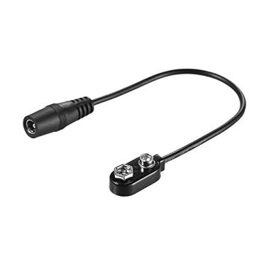 Imagem de Conector de Snap Conversor Clipe Bateria 9V Plug Fêmea 2 1mm 5 5mm para Pedal Efeito Guitarra Fonte Alimentação One Spot