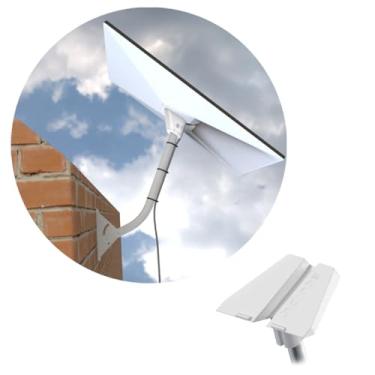 Imagem de Suporte P/Antena Starlink Articulado Haste Parede 3a Geração Branco