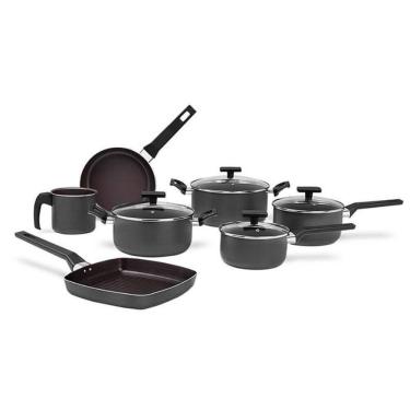 Imagem de Conjunto Panelas Antiaderente Brinox Preserve Cinza 7 Peças