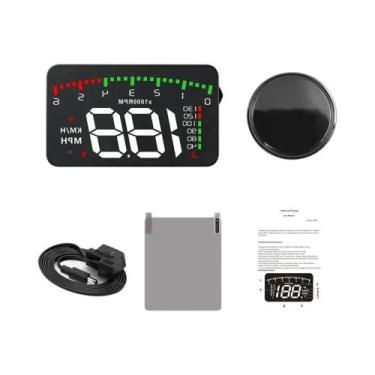 Imagem de A900 Auto HUD Display Head-Up Projetor De Carro Alarme OBD2 Velocímetr