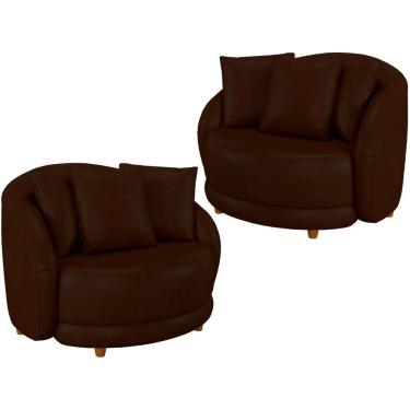 Imagem de Kit 2 Poltronas Decorativas Pes Madeira Maly Corano Tcs 721 Moll Tcs 721