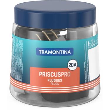 Imagem de Plugues Angular 2p+t 20a 250v~ Cores Preto E Branco - Embalagem Em Pote Pequeno