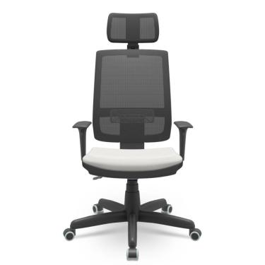 Imagem de Cadeira Brizza Presidente Tela Facto Dunas Branco