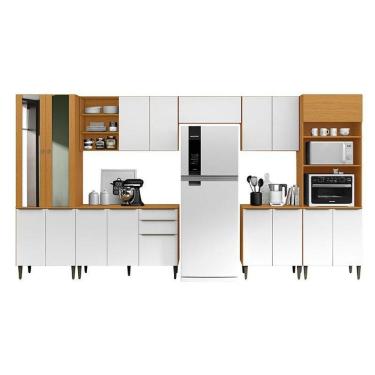 Imagem de Cozinha Modulada Luana Composição 1 Cinamomo Branco - Aramóveis