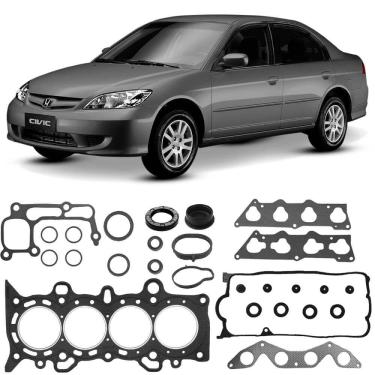 Imagem de Jogo Junta Motor Fibra Honda Civic 2001 A 2006 Parcial Sabó