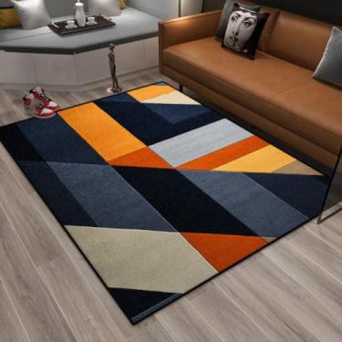 Imagem de Tapetes com estampa geométrica de nova tendência para decoração de sala de estar, tapetes estampados para casa, tapetes luxuosos para quarto e sala de estar (6,5 x 13,1 pés (200 x 400 cm/XD1