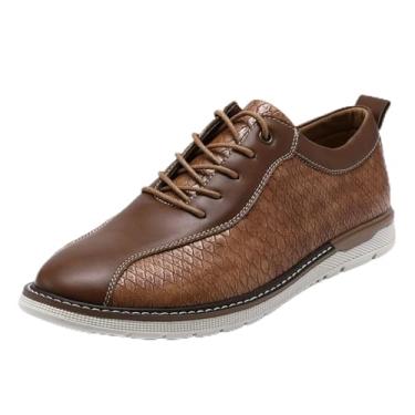 Imagem de Allthemen Sapato social masculino casual Oxford para homens, Marrom, 42