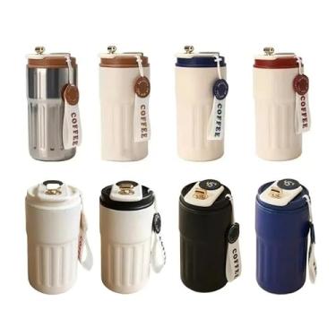 Imagem de Copo Térmico Café Smart Inox 420ml Marron | Display LED Temperatura, Antivazamento,Portátil com tampa (COR ALEATORIA)