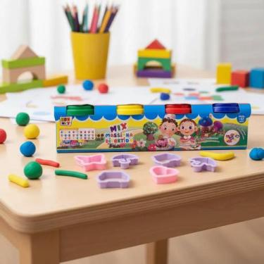 Imagem de Kit Massinha Cortador Molde Criança Brinquedo Slime Sensorial Massa Mo