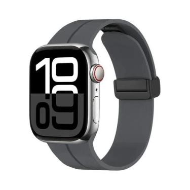 Imagem de Pulseira Magnética De Silicone Para Apple Watch De 46mm 45mm 44mm 49mm