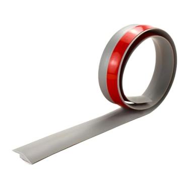 Imagem de Generic Faixa de junção de piso de 2 m, tiras de transição de carpete, autoadesiva, para revestimento de borda de porta, tira laminada para unir frestas no, Cinza