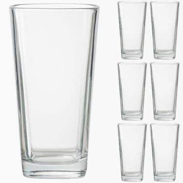 Imagem de Kit 6 Copos Vidro 260ml Transparente Venice Água Suco Moderno - DONA L