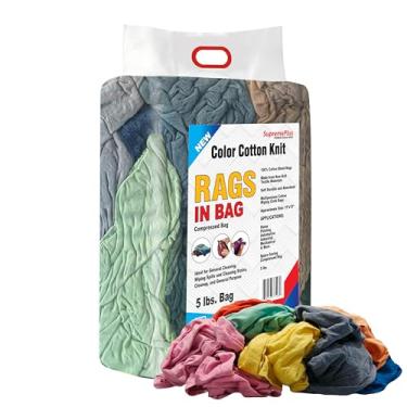 Imagem de SupremePlus Panos De Limpeza Malha Premium Supremeplus, Compre Trapos A Granel Para Oficinas, Mecânicos, Pintores E Uso Doméstico, Camiseta Algodão Multiuso (Saco 2,2 Kg)