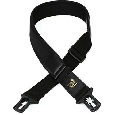 Imagem de Ernie Ball Neoprene Polylock Comfort Guitar Strap, Black, Regular (P04145)