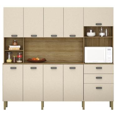 Imagem de Armário De Cozinha Completo 9 Portas Sófia Freijó Vanilla