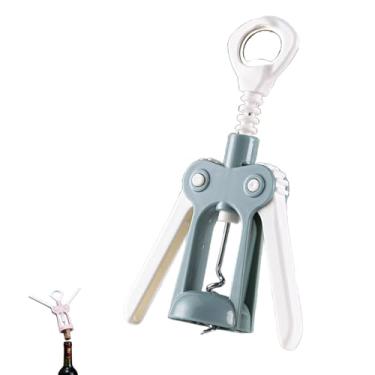 Imagem de PLAYTHROUGH Saca-rolhas de asa, abridor de garrafas de vinho com alça ergonômica para bar doméstico, multifuncional (verde)