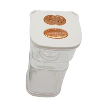 Imagem de predolo Pote em formato de ampulheta para conservas e azeitonas, recipiente hermético para armazenamento de alimentos, separador de de picles para, Branco