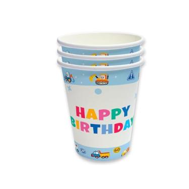 Imagem de CWPJUNDGP Festa de aniversário, copos de papel, pratos de papel, festivais descartáveis locais de festa temática, atmosfera de decoração, utensílios de mesa