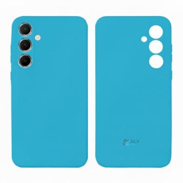 Imagem de Capa de Silicone TPU Aveludada Compatível com A56 – Case Macia com Proteção de Câmera e Interior Aveludado (AZUL PISCINA)