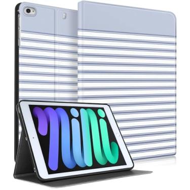 Imagem de Wazzasoft Capa para iPad Mini 5th 2019/Mini 4th 2016 – Capa feminina e inteligente (despertar/hibernar automaticamente) com suporte de lápis embutido para tablet Apple, capa protetora de TPU macio
