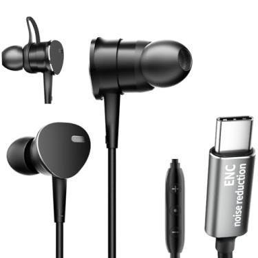 Imagem de Fones de ouvido intra-auriculares multifuncionais graves profundos - cancelamento de ruído, chamadas claras, modo esportivo, fones de ouvido com fio com redução de ruído de microfone, compatíveis com