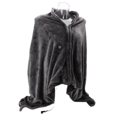 Imagem de Luocute Cobertor Elétrico Aquecido, Xale Aquecido USB Vestível Com 3 Níveis de Calor, lã Antiestática, Manta de Aquecimento Leve e Macia para Viagens de Acampamento Em Escritório