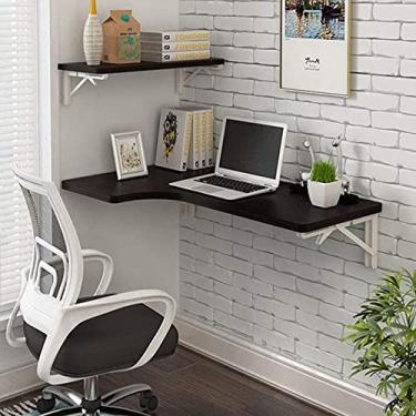 Imagem de Mesa dobrável montada na parede Mesa dobrável flutuante montada na parede Mesa multifuncional montada na parede Mesa de computador portátil para escritório em casa, 5-80 x 70 x 50 cm