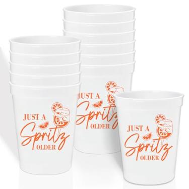 Imagem de BOMXOI 12 peças Just A Spritz copos mais antigos Spritz decoração de festa de aniversário tema italiano suprimentos de decoração de festa