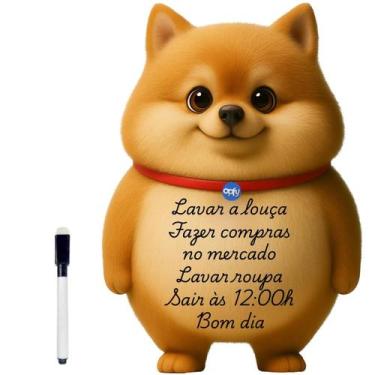 Imagem de Ímã De Geladeira Lulu Da Pomerania Grande - Lousa Magn. Branco Lulu - 