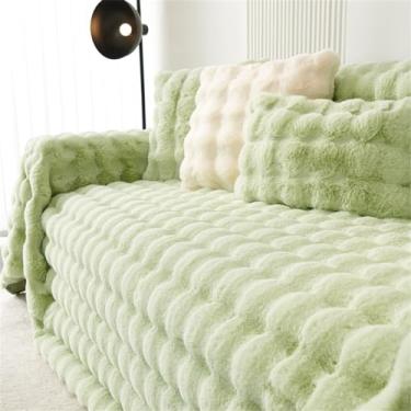 Imagem de Cobertor grande de pelúcia macio de 1/2/3/4 lugares, reversível – Cobertor decorativo versátil de cor sólida para cadeira, sofá-cama