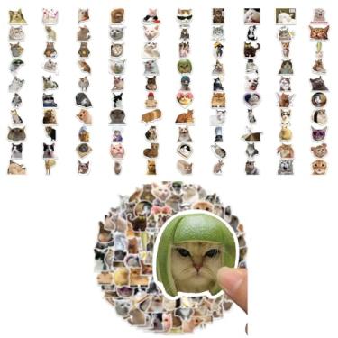 Imagem de 200 peças de adesivos divertidos de graffiti de gato, garrafas de água, guitarras, skates, malas de celular, laptops, capacetes de mesa, adesivos decorativos de brinquedo