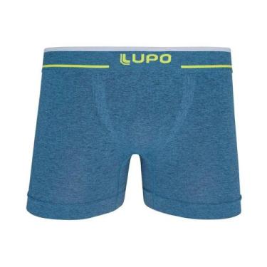 Imagem de Cueca Boxer Microfibra Lupo 00733-004 Sem Costura, M, Azul