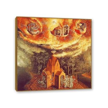 Imagem de Zeichn8u Remedios Varo Pinturas Microcosmo Remedios Varo Pôster de Parede Surrealismo Arte em Tela para Sala de Estar Escritório Decoração de Parede Presente Pronto para Pendurar Moldura Teca 60 x 60