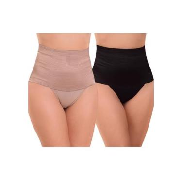 Imagem de Kit 5 Calcinhas Cinta Modeladora Feminina Zero Barriga Redutora de Med