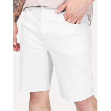 Imagem de Bermuda Tommy Hilfiger Masculina Sarja Brooklyn Short Branca Tamanho C