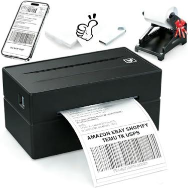 Imagem de Aixiqee Impressora térmica de etiquetas 4x6, fabricante de etiquetas de envio para pequenas empresas | Compatível com Amazon, Ebay, Shopify, Etsy, USPS, UPS, FedEx, envio de pacotes | preta