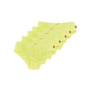 Imagem de Kit com 5 Calcinhas Infantil Sanny 212830, Amarelo, 16