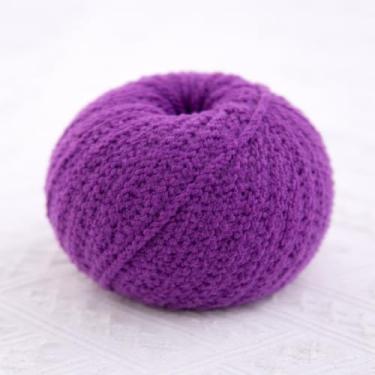 Imagem de Fio curto de pelúcia para crochê – bolas de fio fofas macias para amigurumi, bonecas, artesanato DIY e presentes artesanais (11 roxo-escuro)