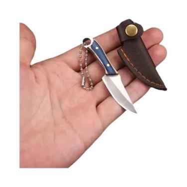 Imagem de Mini faca colorida com bainha, lâmina em V, adequada para abertura EDC