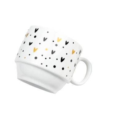 Imagem de Kit 4 Xícaras Cerâmicas + 1 Suporte Torre de Metal 160ml