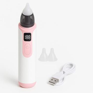 Imagem de Aspirador Nasal Elétrico para Bebê 6 Velocidades Recarregável USB Limpeza Nariz Ouvido (ROSA)