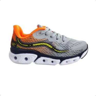 Imagem de Tênis Running Infantil Kidy Energy Impulse Cinza, Marinho, Cinza laran